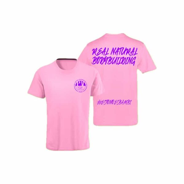 Camiseta Real Natural Bodybuilding Rosa Dani Postigo